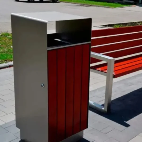 Kosz wolnostojący z daszkiem URBAN BOX WOOD 70