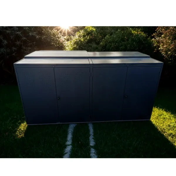Obudowa na kontener komunalny DOT COVER 2x1100 L dach z klapą