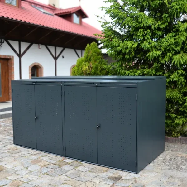 Obudowa na kontener komunalny DOT COVER 2x1100 L skos