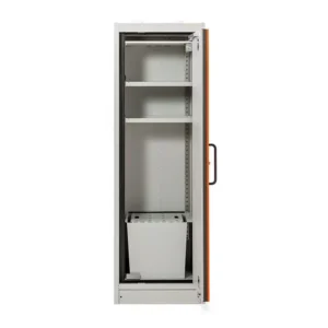 Szafa do przechowywania beczek na materiały niebezpieczne PROline 90 6/20 otwarta