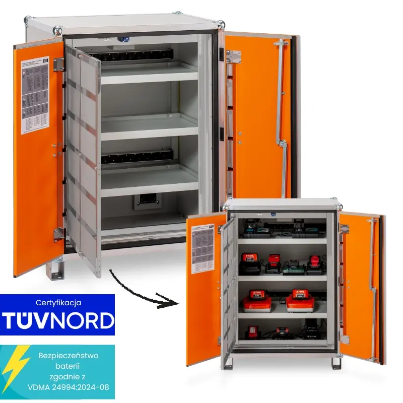 Ognioodporna szafa do akumulatorów litowo-jonowych LOCKEX 2.0 8/10 akcesoria poglądowe Ognioodporna szafa do akumulatorów litowo-jonowych LOCKEX 2.0 8/10 akcesoria poglądowe