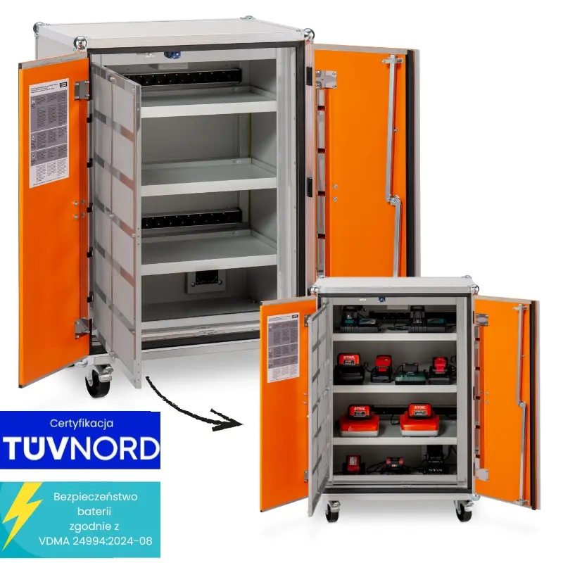 Ognioodporna szafa do akumulatorów litowo-jonowych LOCKEX 2.0 8/10 akcesoria poglądowe Ognioodporna szafa do akumulatorów litowo-jonowych LOCKEX 2.0 8/10 akcesoria poglądowe