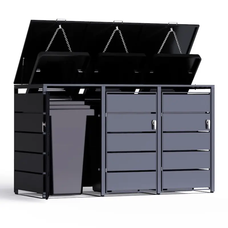 Obudowa na pojemnik komunalny BIN BOX COVER 3 otwarty Obudowa na pojemnik komunalny BIN BOX COVER 3 otwarty