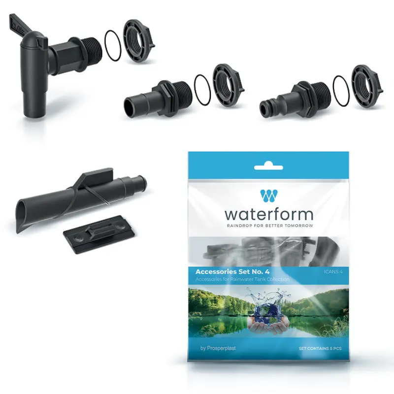 Zestaw przyłączeniowy do zbiorników na wodę deszczową ICANSET 4