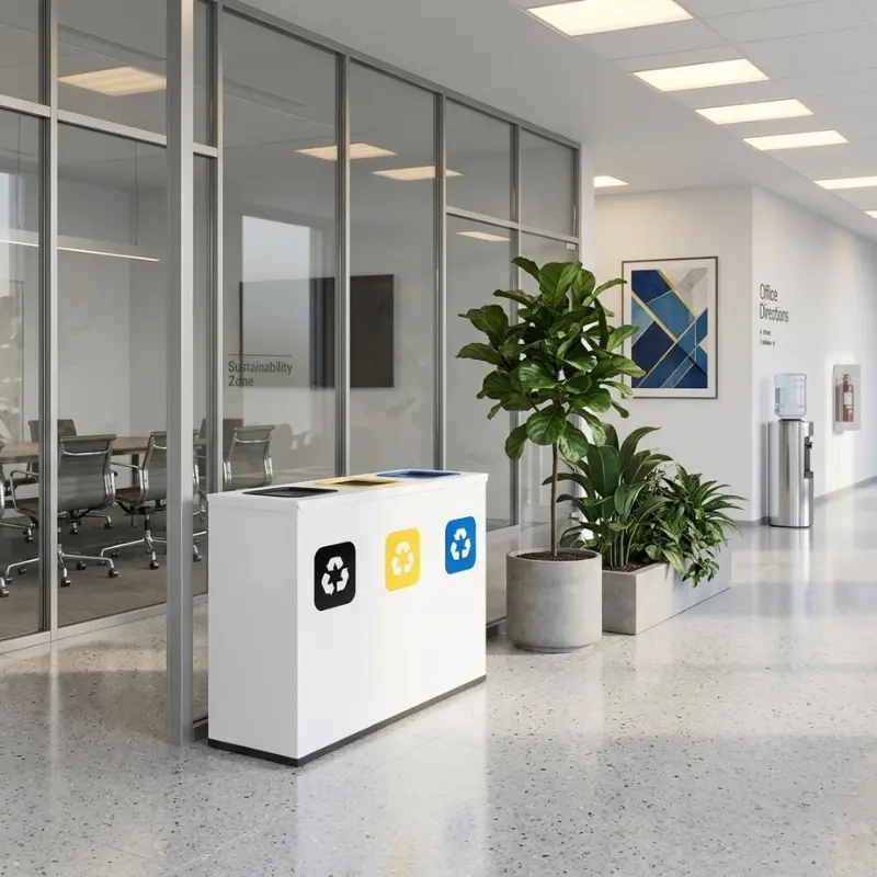 Stacja do segregacji odpadów EKO STATION MONO LINE 4 x 60 L