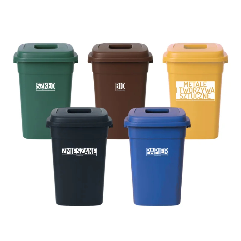 wlepa prezentacja na pojemnikach